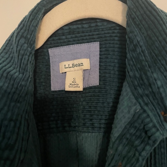 LL Bean corduroy shacket teal small - Picture 5 of 6